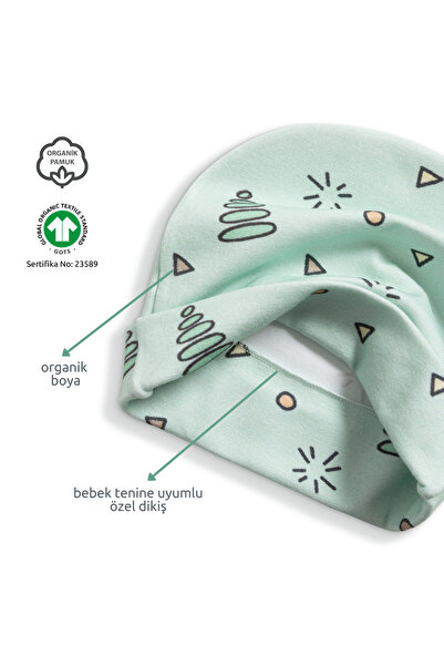 Zuppers قبعة قطنية عضوية ممشطة لحديثي الولادة - نعناعي
