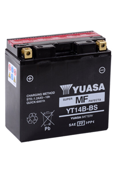 Yuasa Μπαταρία Μοτοσικλέτας AGM 12V 12Ah (YT14B-BS)
