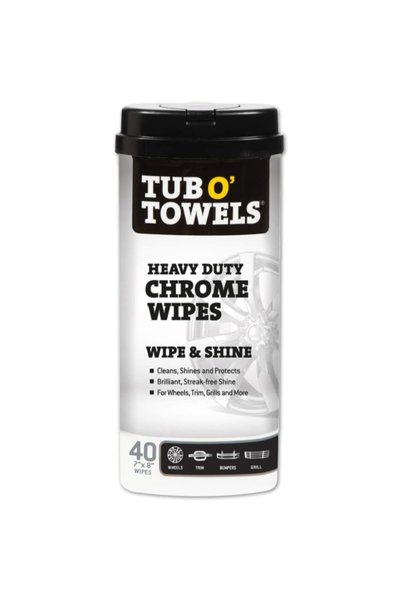 Tub O' Towels مناديل تنظيف الكروم عالية التحمل 40 قطعة، خالية من الخطوط، تمنح...