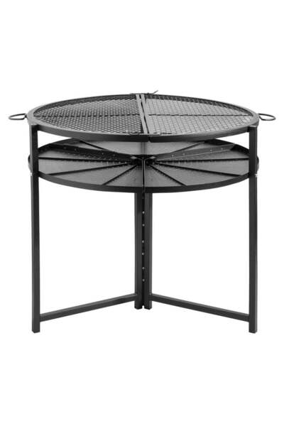 AL SANIDI Folding Barbecue Table, Net of Happiness, Black, 85*96 cm