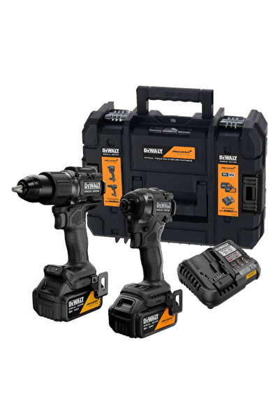 Dewalt طقم مثقاب ومفك براغي كهربائي من قطعتين بقوة 18 فولت، إصدار خاص لفريق م...