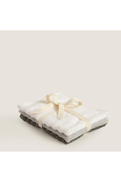 Chakra Вълнообразен комплект от 3 кърпи за ръце от 100% памук, 30x40 см