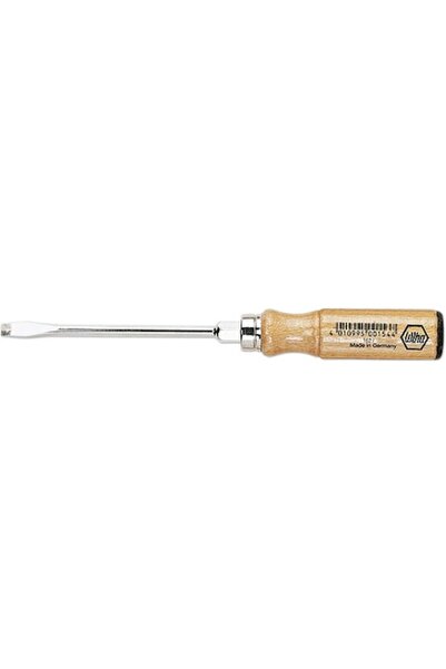 wiha Right Screwdriver 9x150 Mm, Wooden Handle, Chrome-Vanadium