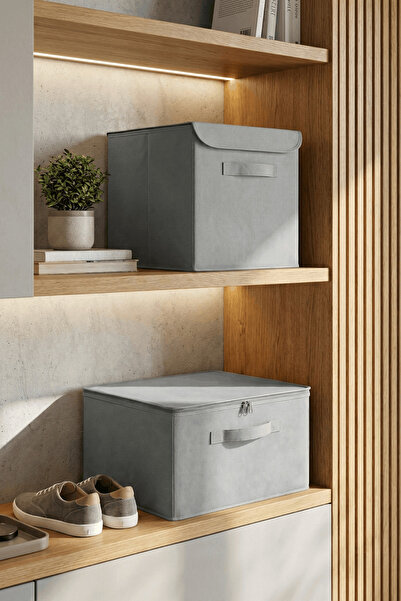 homyjr's Homyjr’S 2-Piece Storage Set (Square Lid Box + Zippered Storage Bag)...