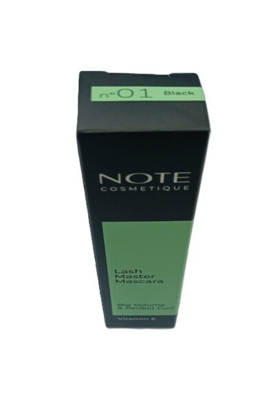 Note Cosmetics NOTE MASCARA LASH MASTER BIG VOLUME PERFECT CURL 01 BLACK