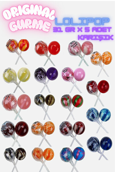 Pofika Original Gourmet Lolipop Karışık Meyve Aromalı 31 GR X 5 ADET
