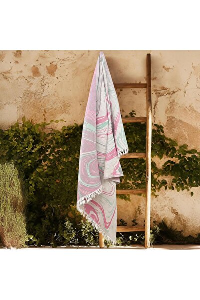 Sarev منشفة شاطئ أكوا مصنوعة من القطن بنسبة 100%