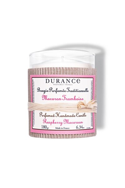 DURANCE Lumânare parfumată artizanală Raspberry Macaroon 180 gr