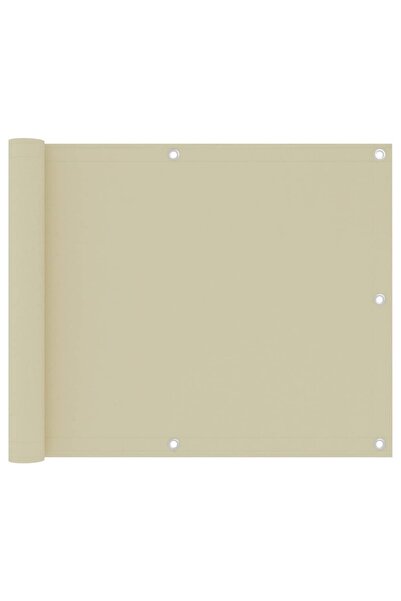 vidaxl Paravan pentru balcon, crem, 75x500 cm, țesătură oxford