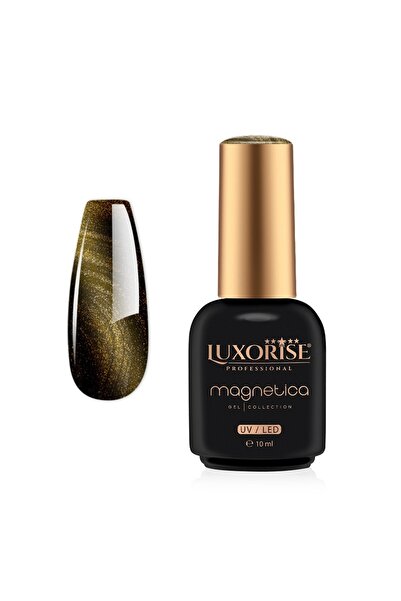 LUXORISE Μαγνητικό Ημιμόνιμο Βερνίκι Νυχιών - Λαμπρότητα, Χρυσή Λάμψη 10ml