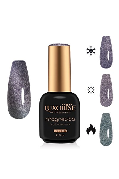 LUXORISE Μαγνητικό Ημιμόνιμο Βερνίκι Νυχιών - Θερμοχρωμικό, Κοσμικό Κοβάλτιο ...
