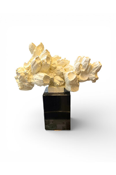 Mioletti Krem Mercan Obje Soyut Floral Eva Heykel