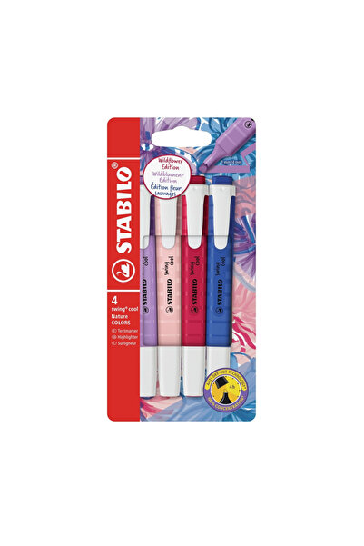 Stabilo Swing Cool NatureColors Wild Flowers İşaretleme Kalem Seti 4 Renk
