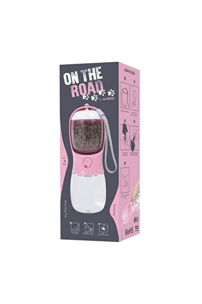 M-PETS ON THE ROAD 2İN1 KÖPEK SEYAHAT SULUĞU 300ML PİNK