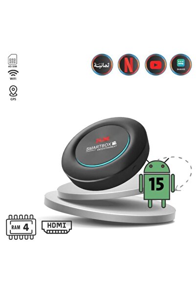 ROAD MASTER Rm-C44 (HDMI In/Out) Round Roadmaster Smart Box Android 15 /4G Ra...