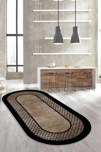 Evimle Makinede yıkanabilir kaymaz taban leke tutmaz mutfak halısı salon halı...