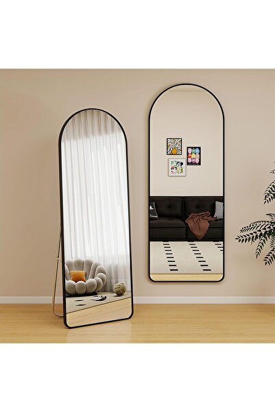 Decorhills مرآة مقوسة كاملة الطول 157×47 سم - إطار من سبائك الألومنيوم، قابلة...
