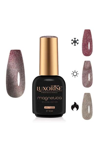 LUXORISE Μαγνητικό Ημιμόνιμο Βερνίκι Νυχιών - ThermoCharm, Wine Whisper 10ml