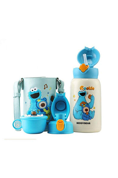 Beddybear Termos pentru copii cu capac, pai și cană, BeddyBear, Monstrul Elmo...