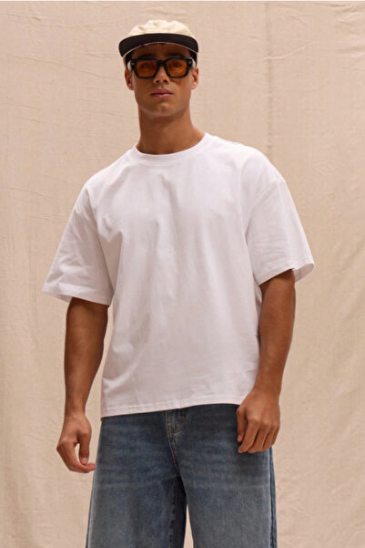 COOL TARZ Men's 100% Organic Cotton Thick Textured Comfort Fit Crew Neck T-Shirt