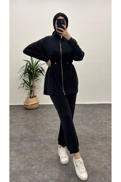 My City 9204 - Κομψό, άνετο γυναικείο σετ από μαλακό ύφασμα Cupra με κορδόνι ...