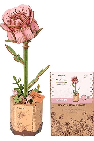 SARALMA Rowood pink wooden 3D puzzle model with 104 pieces for adults and chi...