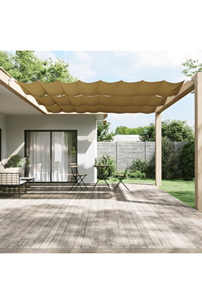 vidaxl Vertical awning, beige, 140x420 cm, Oxford fabric