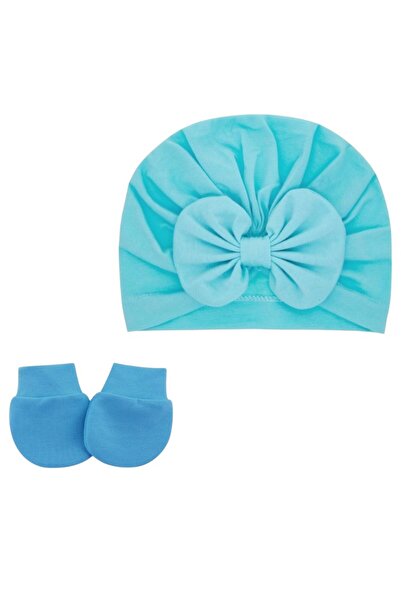 Bambimici - Tiny Twist Baby Turban and Mittens - Multicolor - 0M to 6M