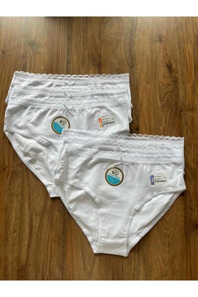 Jiber Дамски дантелени бикини тип  "Бато " 96% памук 4% еластан 6499