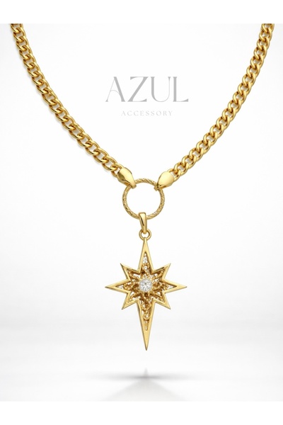 Altın Kaplama Premium Bijuteri Yıldız Kolye