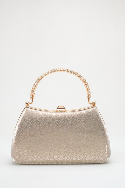 FEMME Geantă de seară cu detalii din piatră – Geantă clutch elegantă pentru e...