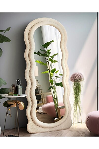 Decorhills مرآة أرضية كبيرة مع حامل، مرآة كاملة الطول قابلة للتعليق على الحائ...