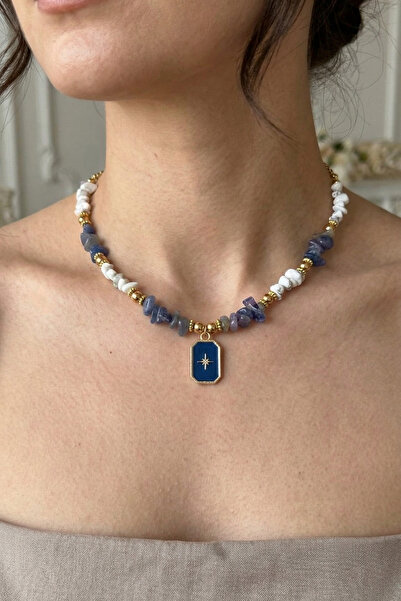 PETEK AKSESUAR قلادة نجمة القطب من الحجر الكريستالي