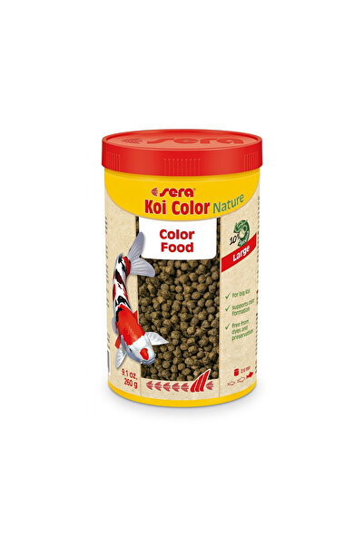 SERA Koi Color Nature - 260g (9.1 oz.) - Color Enhancing Floating Pellets for...