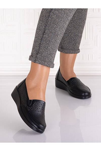 ADS Aveline Women's Black Casual Shoes Made of Ecological Leather, Size 38