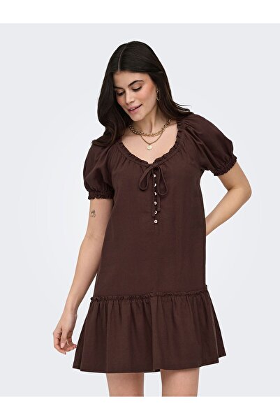 ONLY Kleid ONLGOA Leinen Kurzes Kleid