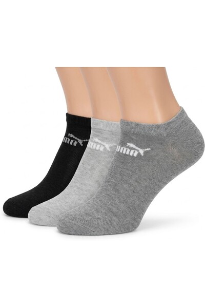 Puma جوارب إيليمنتس سادة (3 أزواج) 94710910 رمادي
