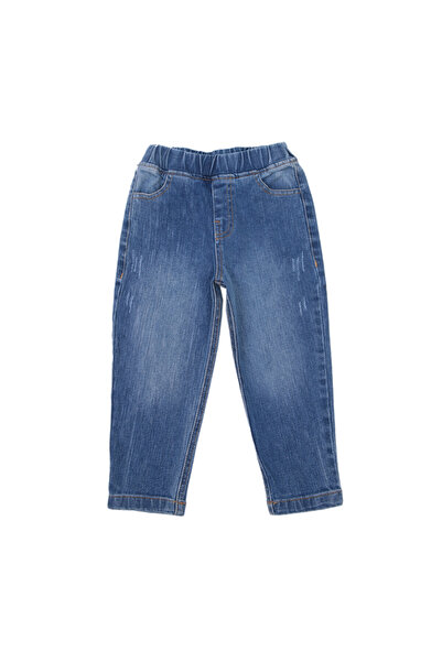 Mod Kids Pantaloni copii MODJEANS, denim elastic, albastru inchis, talie elas...