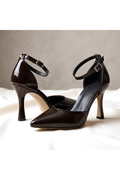 KİNDEP (Pine Cone) Women's Shoes with Slit Heels Brown