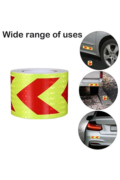 FOXMAG24 Ανακλαστική ταινία, κίτρινη με κόκκινο βέλος, αυτοκόλλητη, ορατή τη ...