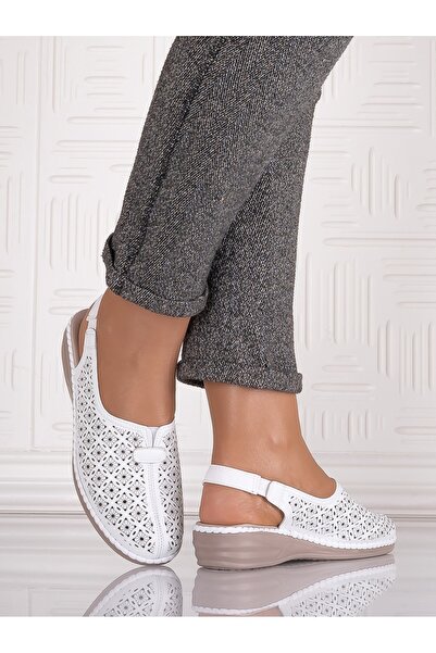 ADS Adnana Women's White Casual Shoes Made of Ecological Leather, Size 41