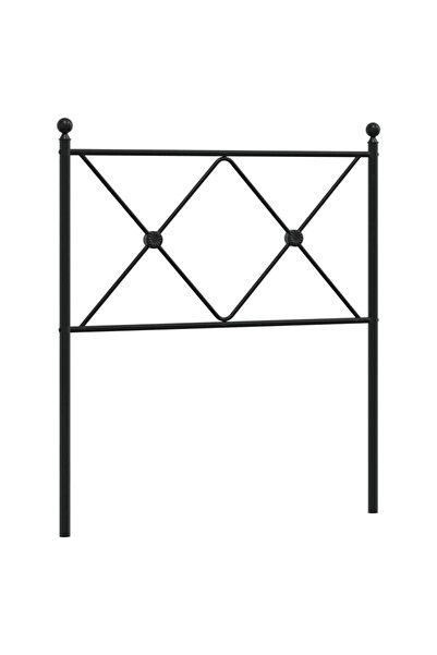 vidaxl Tăblie de pat de schimb metalică, negru, 80 cm