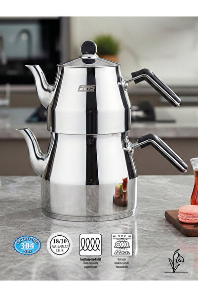 FMS إبريق شاي ميجا أيل فاميلي | معدن أسود |   سوزجيول | 18/10 مقاوم للصدأ |  ...