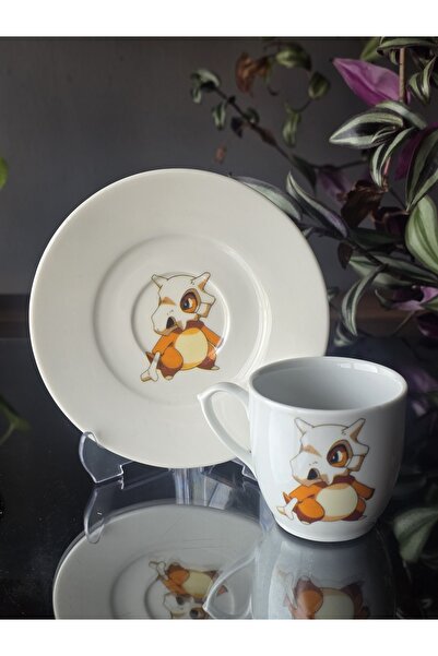 FERMATO 1 Person Cubone Pokemon Series 2 Piece Coffee Set