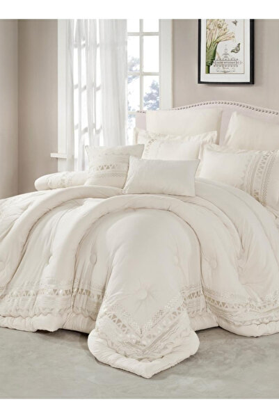 INREST طقم لحاف موناكو كينج 240 × 260 سم - طقم أغطية سرير فاخر من 8 قطع من ال...