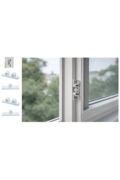 shopwave قطعتان من مشابك الأبواب البلاستيكية البيضاء - أداة تثبيت الأبواب متي...