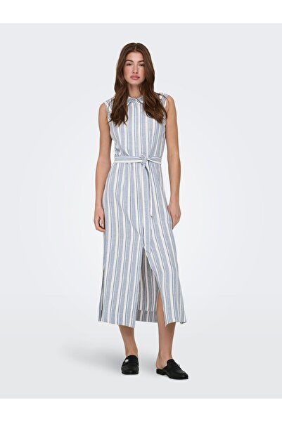 ONLY Kleid ONLGOA Leinen Langes Kleid
