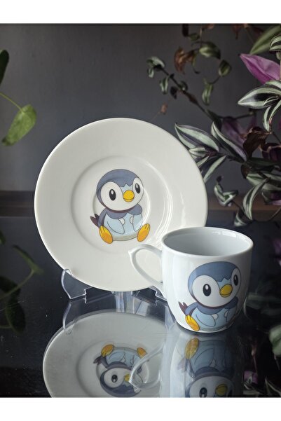 FERMATO 1 Person Piplup Pokemon Series 2 Piece Coffee Set