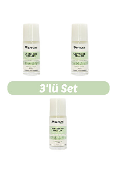 Baboon Natural Whitening Roll On Deodorant Kokusuz 3’lü Set | Hassas Ciltler ...
