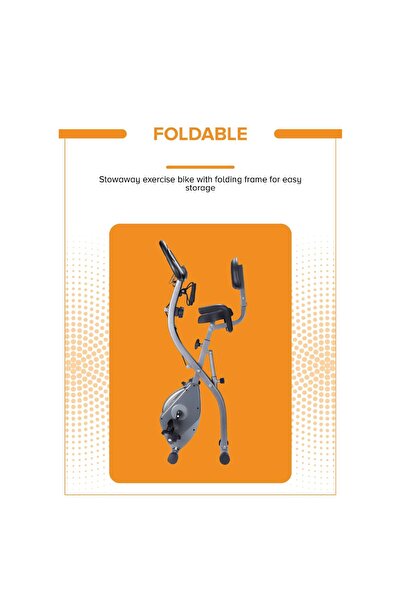 Zero Healthcare X-Fit foldable Exercse Bike with Magnetic Resistance, LCD display , For quiet Home Workouts